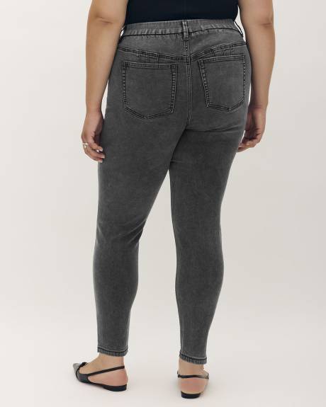 Jegging gris, coupe galbée, tissu responsable - Addition Elle