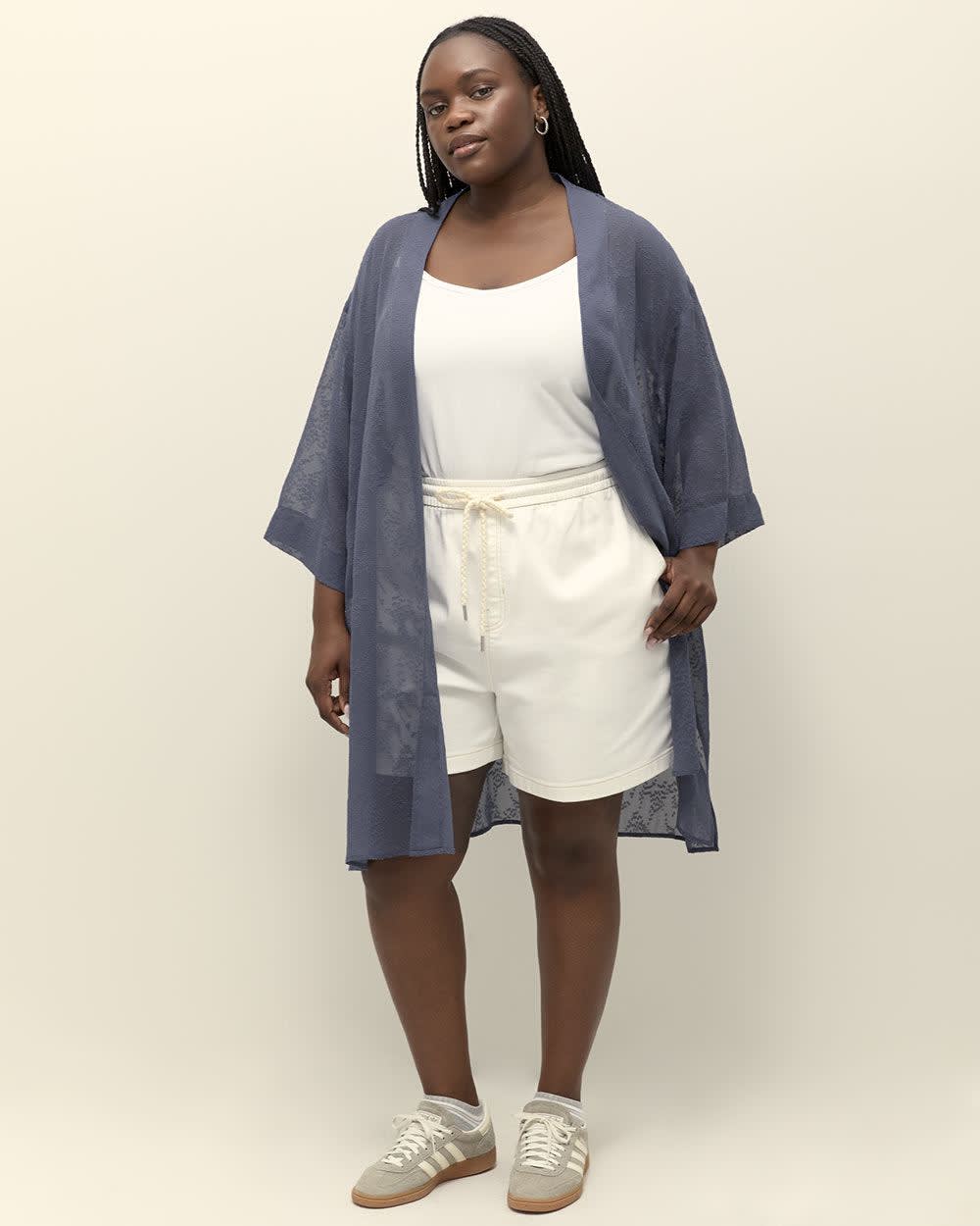 Dropped-Shoulder Tunic Overpiece
