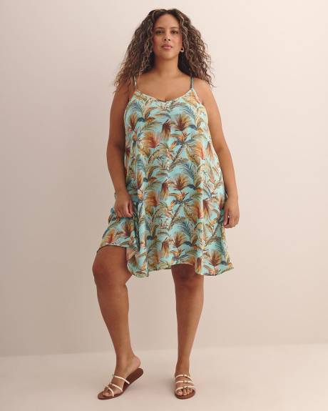Tropical-Print Nicole Cover-Up Dress - Body Glove