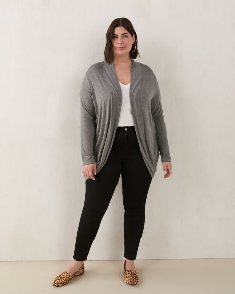 Cardigan ouvert en tricot uni, tissu responsable - In Every Story