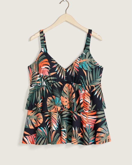 Printed Tankini With Ruffles - In Every Story