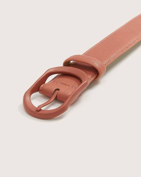 Colored Denim Belt with Matte Buckle