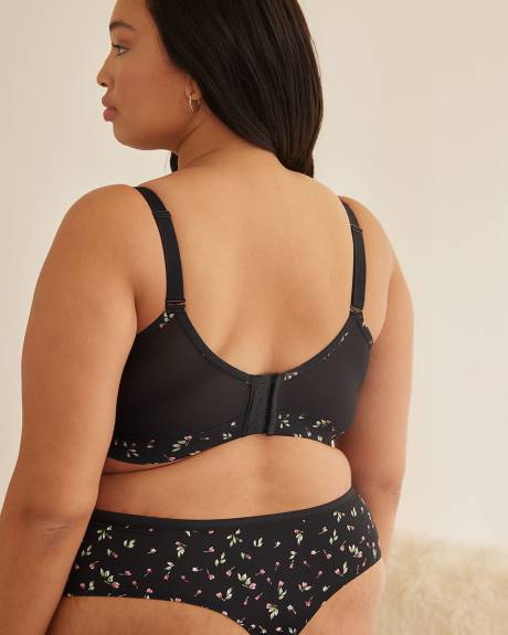 Culotte tanga en microfibre, imprimé bouton de rose - ti Voglio