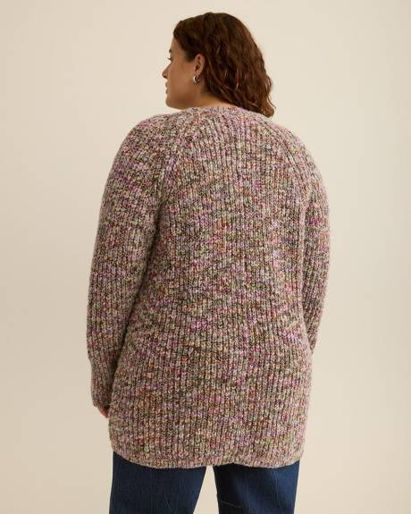 Dark Tunic Cocoon Cardigan