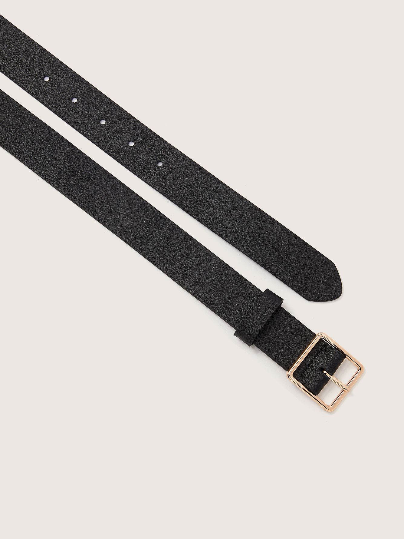 Leather Belt with Square Buckle - Addition Elle | Penningtons