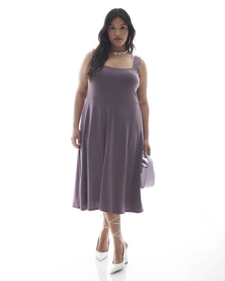 Sleeveless Fit & Flare Midi Dress - Addition Elle