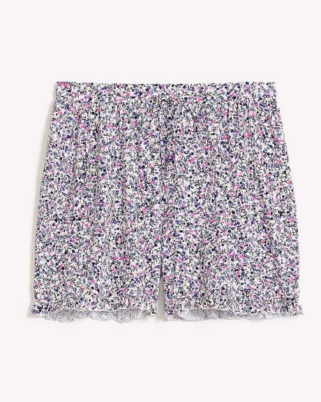 Short boxer chiné avec ourlet à volants - ti Voglio