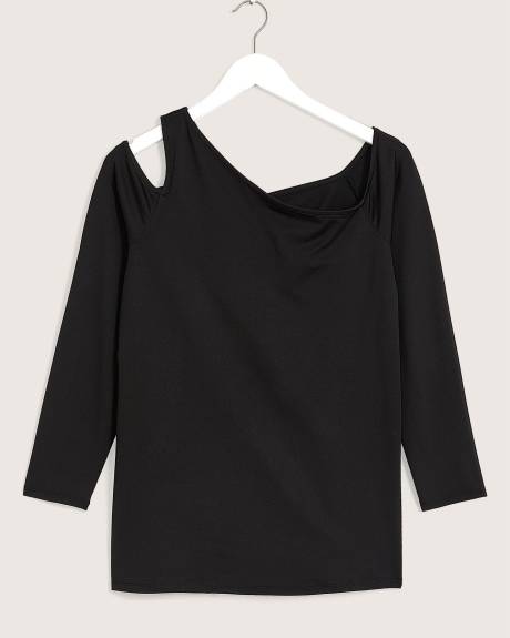 Black Off-Shoulder Knit Top - Addition Elle