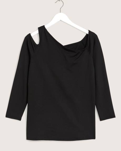 Black Off-Shoulder Knit Top - Addition Elle