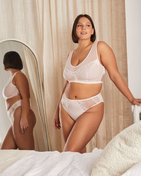 Bralette en maille et dentelle non doublée Boudoir - Déesse Collection