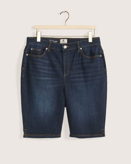 Responsible, Curvy Fit Denim Bermuda Shorts, Dark Wash - d/C JEANS
