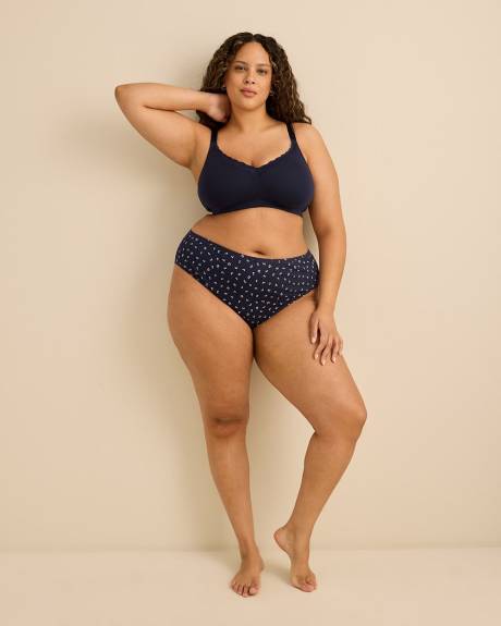 Soutien-gorge en coton bleu avec dentelle, sans armatures - ti Voglio
