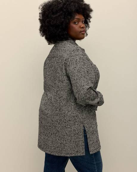 Black and White Tweed Shacket