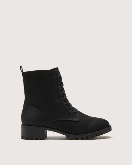 Extra Wide Width Military Lace-Up Boots - Addition Elle