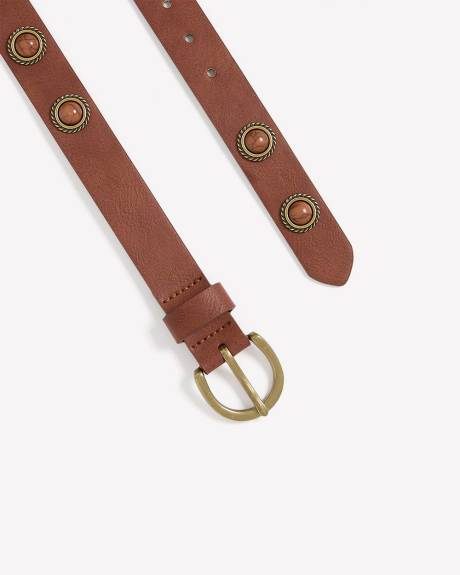 Cognac Western Denim Belt