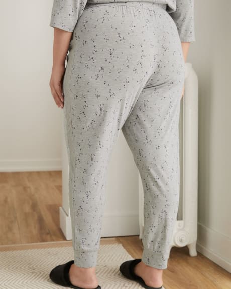Printed Jogger Pant With Lace - tiVOGLIO