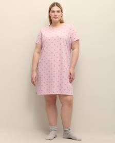 Chemise de nuit en tricot chiné à motif de coeurs - ti Voglio