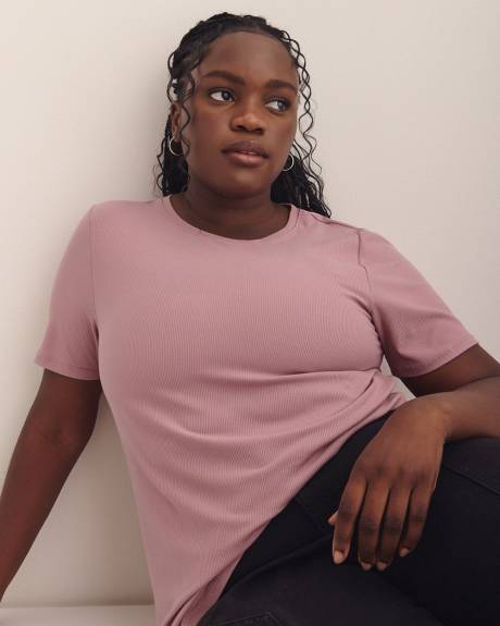 Responsible, Modern Fit Ribbed Tee - Addition Elle - PENN. Essentials