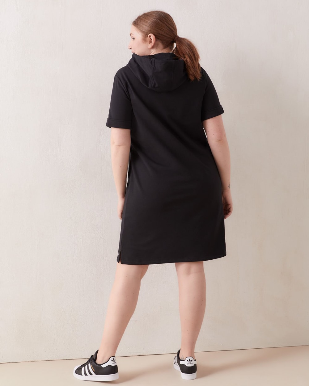 Solid French Terry Hoodie Dress ActiveZone Penningtons