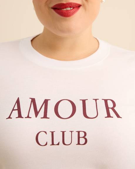 Crewneck Tee with Love Print - PENN. Essentials