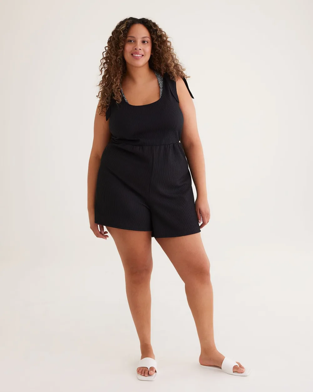 Black Swimsuit CoverUp Romper Penningtons
