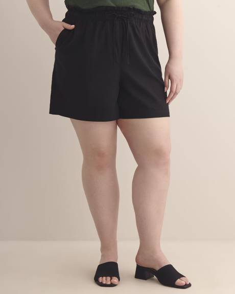 Linen Blend Pull-On Short