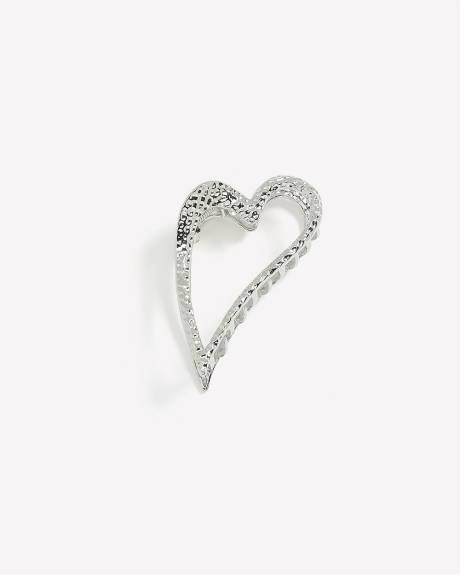 Silvery Heart-Shape Metal Hair Claw