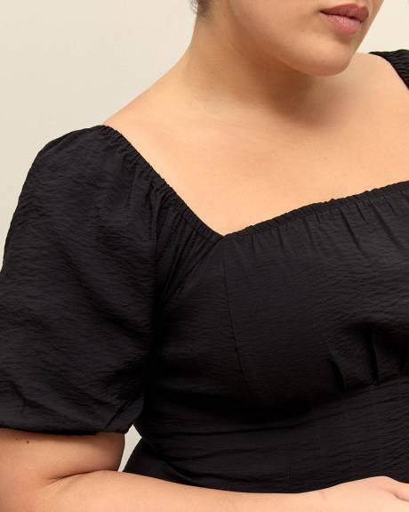 Responsible, A-Line Dress with Pleated Front Waist - Addition Elle