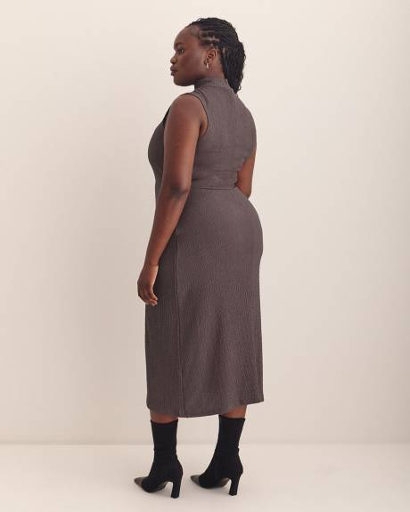Robe mi-longue sans manches à col montant - Addition Elle