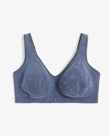 Wirefree Heather Cotton Bra with Dotted Diamond Print - ti Voglio