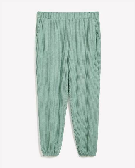 Brushed Waffle Knit Jogger Pants - ti Voglio