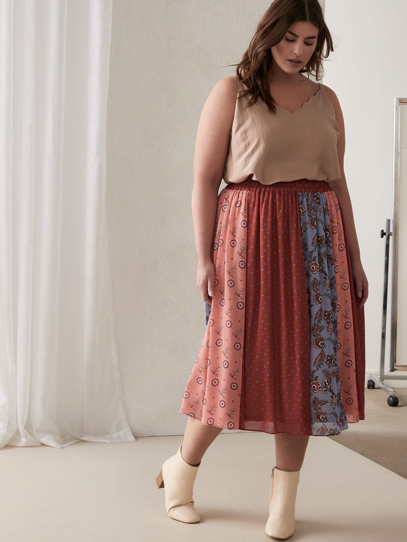 Midi Chiffon Panel Skirt | Penningtons