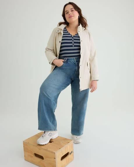 Water-Repellent Hooded Jacket