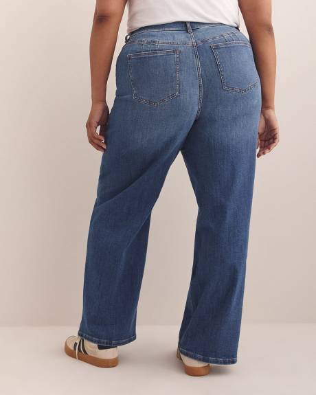 Petite, Curvy-Fit Wide-Leg Denim Pant - d/C JEANS
