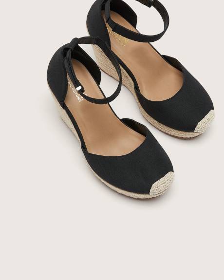 Extra Wide Width, Wedge Heel Sandal with Ankle Strap