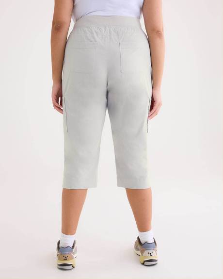 Cotton Capri with Ribbed Waistband