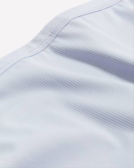 High-Cut Blue Ribbed Microfibre Brief - ti Voglio