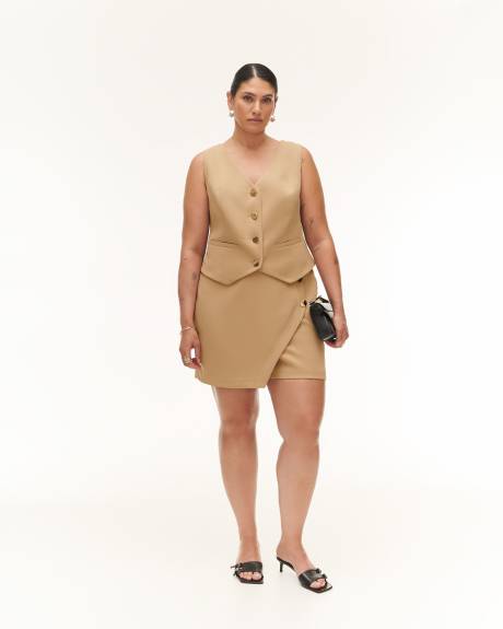 Buttoned Down Blazer Vest - Addition Elle
