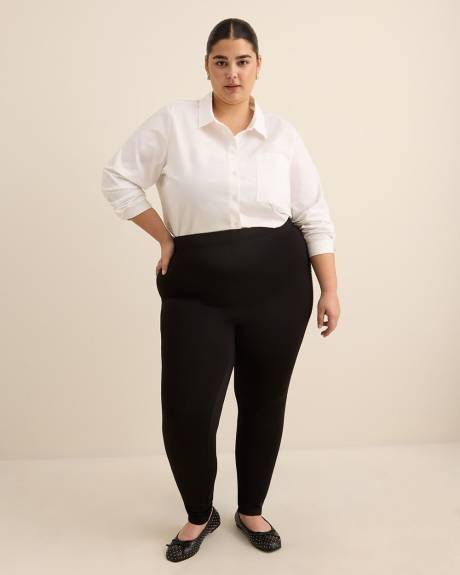 Responsible, Black Ponte de Roma Legging with Ball Chain Side Detail