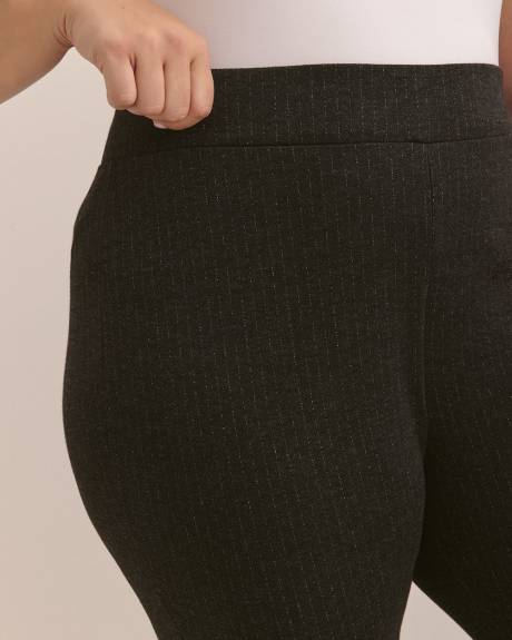 Grey Pinstripe Tummy Control Legging