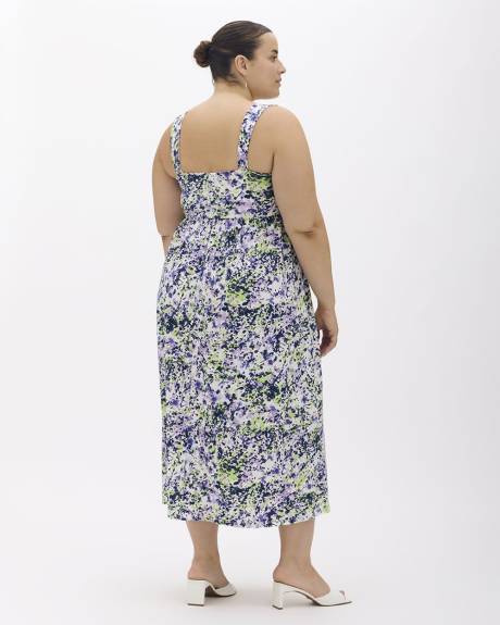 Sleeveless Maxi Dress with Pleated Bust - Addition Elle