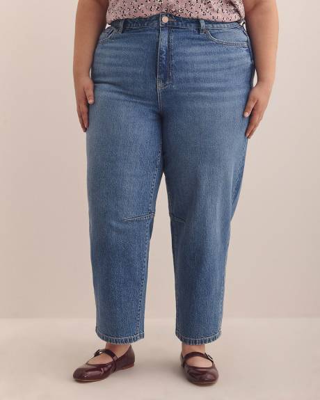 High-Rise Barrel-Leg Jeans - d/C JEANS
