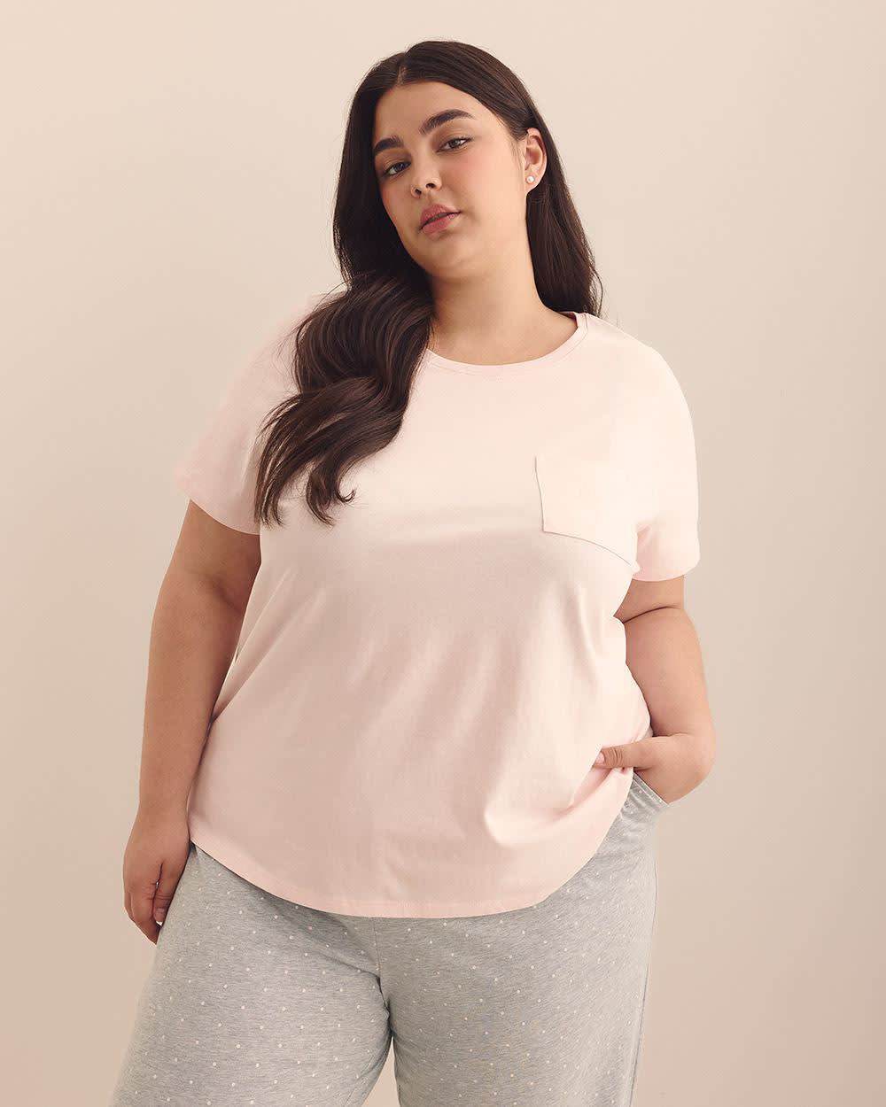 Mauve Short-Sleeve Pyjama T-Shirt - ti Voglio