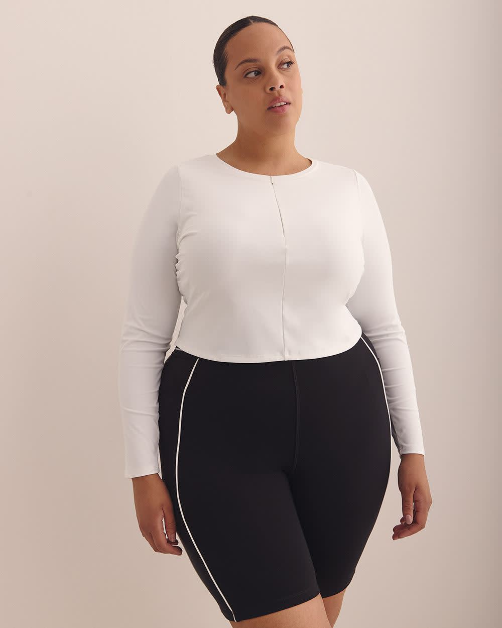 Fitted Long-Sleeve Half-Zip Top - Active Zone