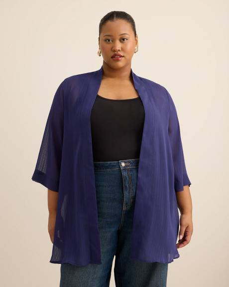 Kimono ouvert avec manches 3/4