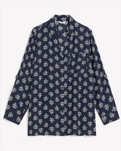 Responsible, Challis Buttoned-Down Tunic Blouse