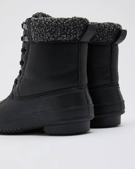 Extra Wide Width, Duck Boots with Faux Fur