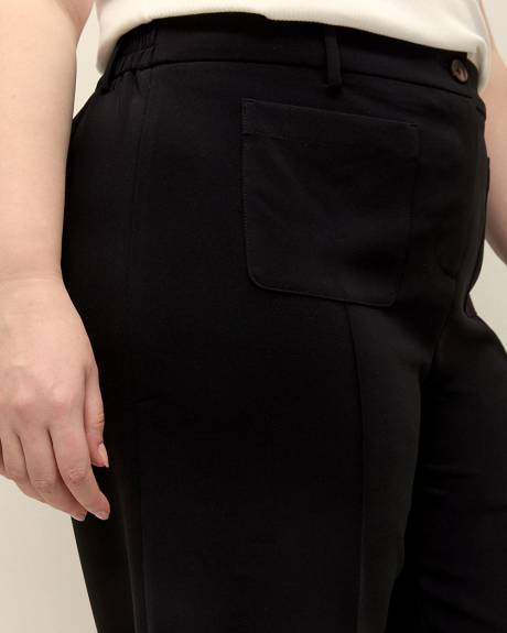 Wide-Leg Cropped City Pant
