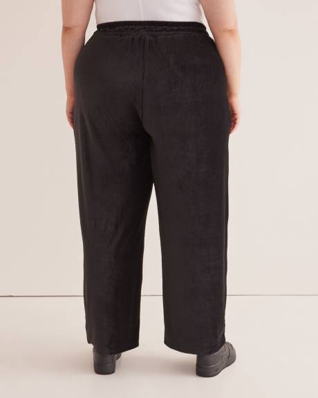 Ribbed Velvet Wide-Leg Pant - Active Zone