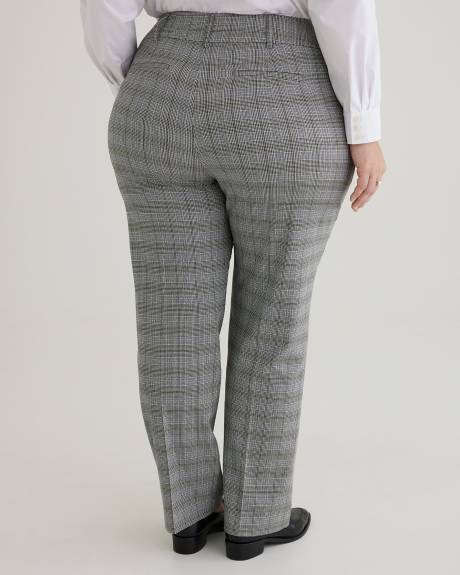 Pantalon ingénieux carreauté à jambe droite, petite - Essentiels PENN.